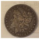 1882 P SILVER MORGAN $1 DOLLAR COIN