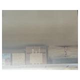 Upper area above the garage door