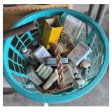 Basket with Band-Aids, and medical vintage