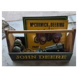 Tool holder and John Deere tractor memorabilia