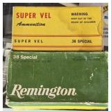 2 partial boxes 38 special ammunition