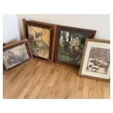 Lion, moose, bear and river photos