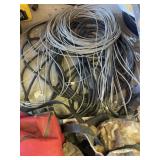 Assortment of cable and backpack