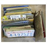 Assortment of old license plates