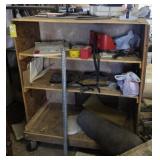 Roll around shelves with contents