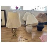 Assortment of different lamps and shades