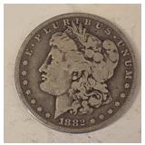 1882 O  SILVER MORGAN $1 DOLLAR COIN