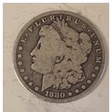 1880 P SILVER MORGAN $1 DOLLAR COIN
