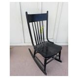 Small black wooden rocking chair