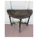 Black wooden antique side table