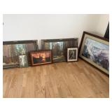 Assorted scenery framed art