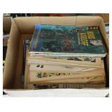 Box and vintage comic books