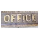 Wooden office sign