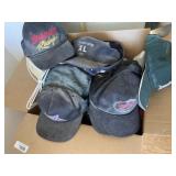 Box full of menï¿½s hats all style trucker ball cap