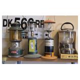Assortment of Colemen, camping lanterns