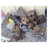 Wooden bird houses