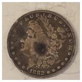 1882 O SILVER MORGAN $1 DOLLAR COIN