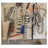 Assortment of sockets and wrenches