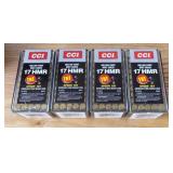 4 lots of 1 pk 17 HMR Speer TNT Ammunition