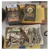Vintage Jack Daniels, and knife set