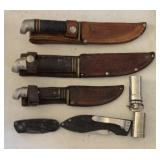 Three Western Field knives +