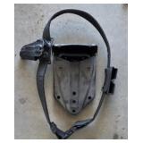 Clip belt with holster and shovel