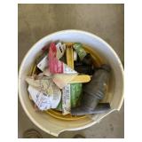 Bucket of miscellaneous pipe adapters
