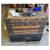 Vintage wooden trunk