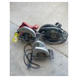 Three circular saws