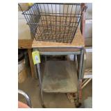 Rolling metal cart