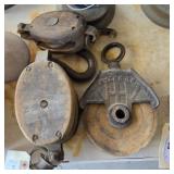 Antique pulleys