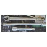 Large socket extension, large snap on wrench, in