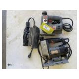 Assortment of jigsaws and sander
