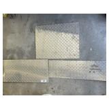 Three plates of aluminum