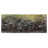 3 Large wagon wheels