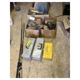 Lot of fishing tackle and poles a lot of of it
