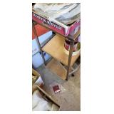 Metal frame shelves
