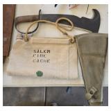 Vintage machete, and 2 gallon water bag