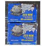 2 lots of 1 bx .223 55gr cartridge 2x$
