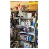 Garage shelf and contents