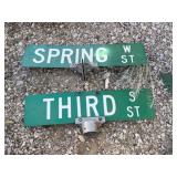 Spring and Third street signs