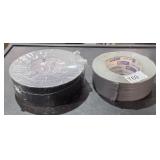 Roll Silver Duck Tape & Black Fiber Tape