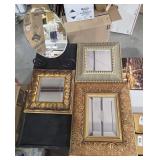 3 Small Decorative Framed Mirrors, Free Standing