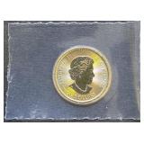 1- .999 Fine Gold 1/4oz  2016 Canada Gyrfalcon