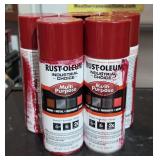 5 Cans Rust-Oleum Muti Purpose Red Spray Paint