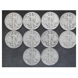 10- 1941 Walking Liberty Silver Half Dollar  -8P &