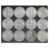 12- 1937 Walking Liberty Silver Half Dollar -5D,