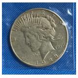 1923 S Peace Silver $1 Dollar Coin