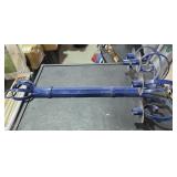 Blue Metal Hanging Holder for 5 Candles 27" Tall