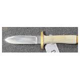 "GKB" On Short Knife w/ Antler Handle 6 5/8" Long